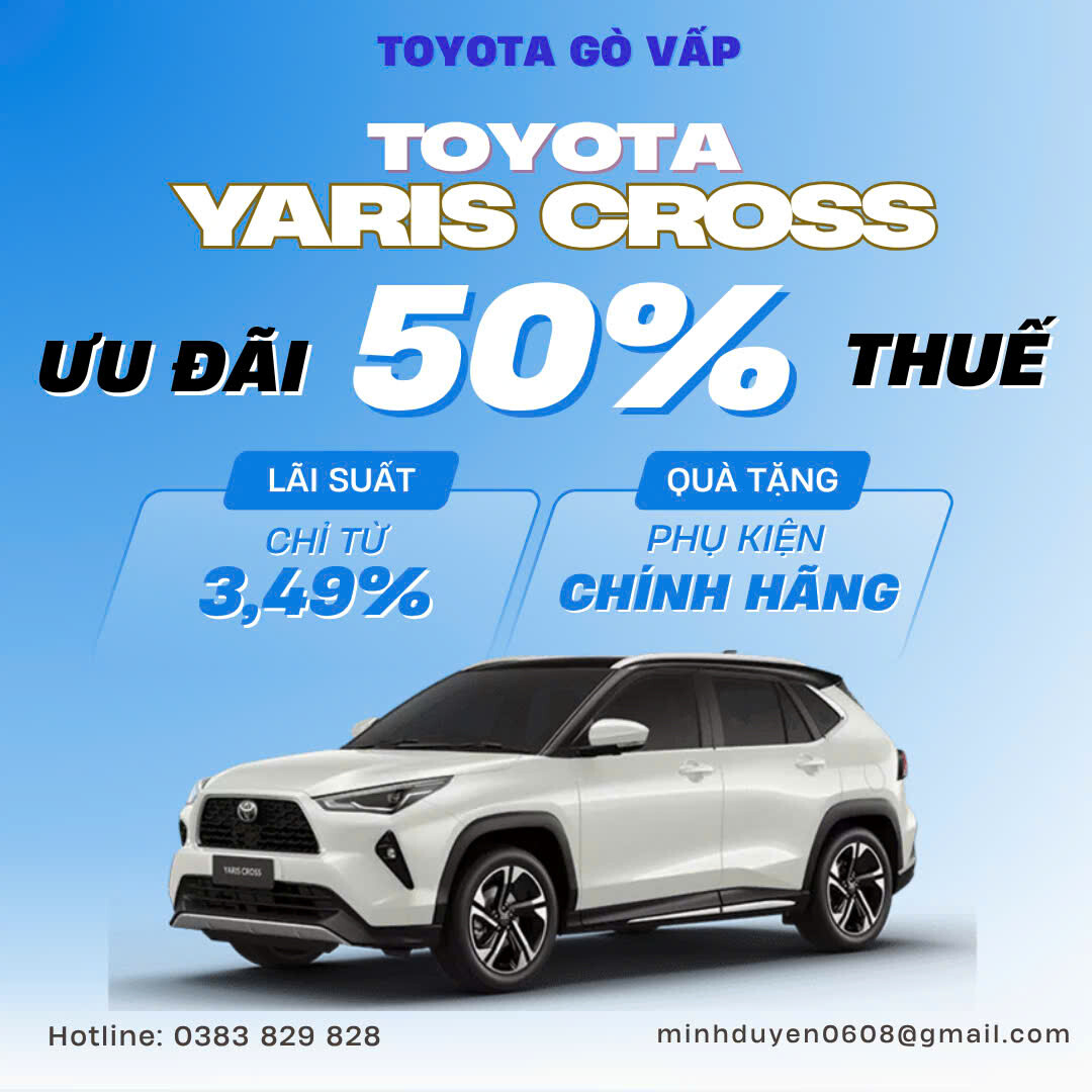 Chương Trình ưu đãi Toyota Yaris Cross Trong Tháng 10